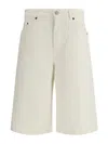 Haikure Becky Cotton And Linen-blend Twill Shorts In White