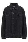 Haikure Button-down Long-sleeved Denim Jacket In Black