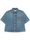 Haikure Olive Shirt Ionic Blue In Ionic Blue