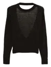 Haikure Open-back Knitwear In Black