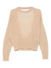 Haikure Open-back Sweater In Neutral