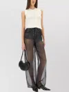 Haikure Winona Sheer Organza Pants In Black