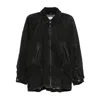 Haikure Denim Jacket Belted Waist In Black