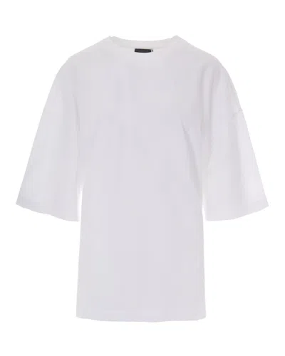 Haikure Oversized Cotton Crew Neck T-shirt In White