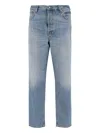 Haikure Slim Straight Leg Jeans With Five Pockets In Blue