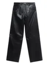 Haikure Panelled Leather Trousers In Black