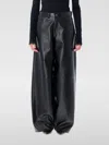 Haikure Bethany Black Five-pocket Trousers With Belt Loops In Leather Woman In Black