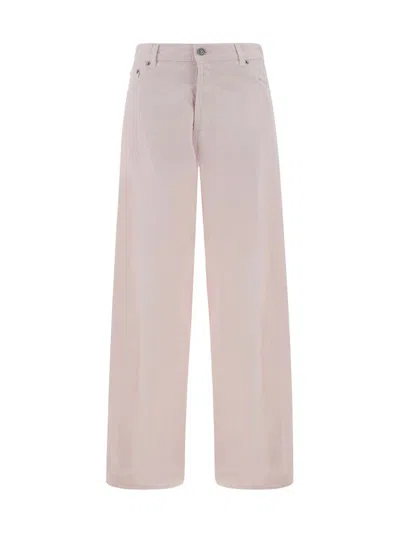 Haikure Bethany Twill 45 Baggy Denim Trousers In Rose