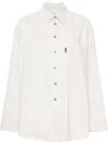 Haikure Patch-pocket Cotton Shirt In 中性色