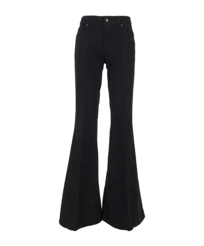 Haikure Patch Pocket Denim Trousers In Black