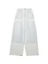 Haikure Patchwork Rivet-embellished Jeans In White