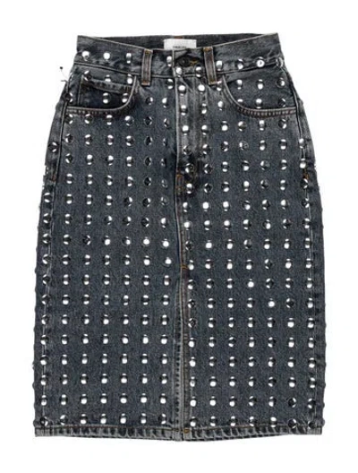 Pre-owned Haikure Patterned Knee-length Skirt In Blue
