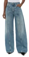 Haikure Womens Lagoon Wash Peace Lagoon Wide-leg Denim Jeans In Lagoon Wash