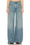 Haikure Five-pocket Denim Trousers In Lagoon Wash
