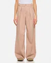 Haikure Wide High-waisted Jeans With Relaxed Fit And Pleat Details In Brown