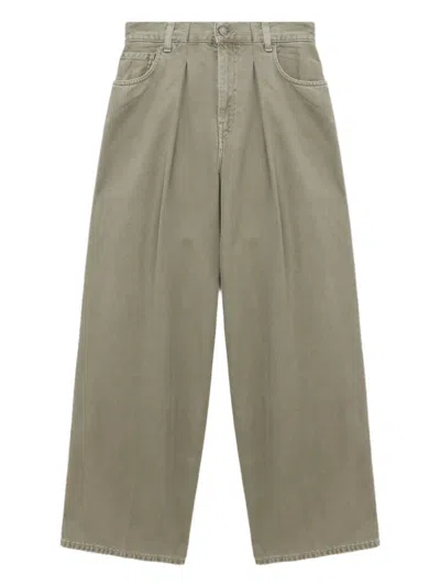 Haikure Pleated Jeans In Green