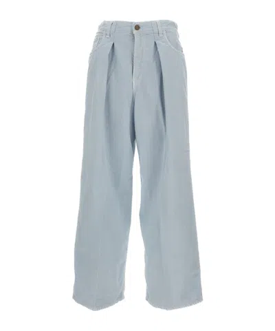 Haikure Pleated Wide Leg Jeans In Blue