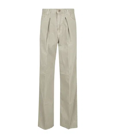 Haikure Pleated Wide-leg Jeans In Gray