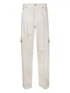 Haikure Pressed-crease Trousers In White