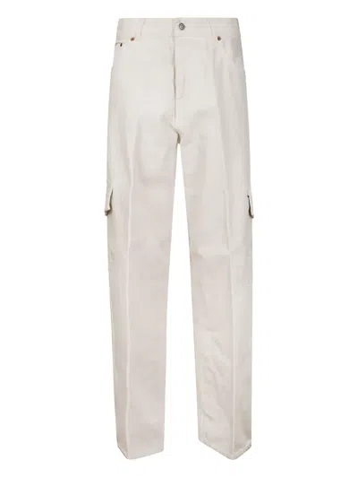 Haikure Pressed-crease Trousers In White