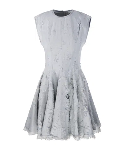 Haikure Reese Light Blue Destroy Dress In Gray