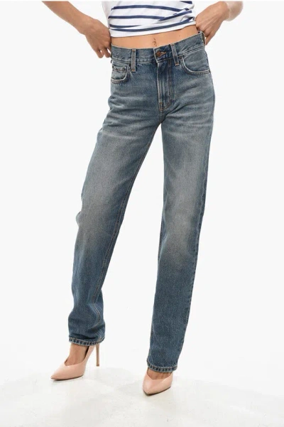 Haikure Regular Fit Cleo Jeans With Visible Stitching 17cm In Blue