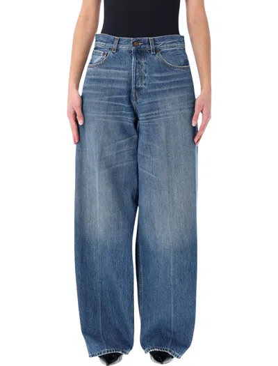 Haikure Relaxed Fit Denim Trousers Size 26 In Real Blue