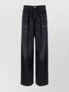 Haikure Black Jeans With Belt Loops And Logo Patch On The Rear In Black