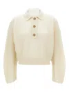 Haikure Sweater With Buttons In Neutral
