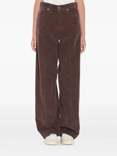 Haikure Woman Pants Plum Size 28 Cotton In Brown