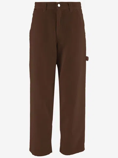 Haikure Ribbed Cotton Velvet Trousers In Brown