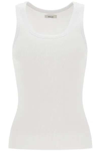 Haikure Ribbed Sleeveless Top In Optical White