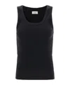 Haikure Ribbed Sleeveless Top With In Black