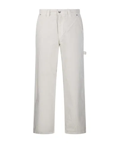 Haikure Ribbed Utility Pants In White