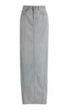 Haikure Ricka Denim Maxi Skirt In Gray