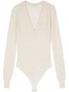 Haikure V-neck Bodysuit In 白色