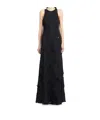 Haikure Long Dark Grey Dress With Rips In Black