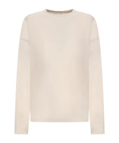 Haikure Round Neck Long Sleeve T-shirt In Brown