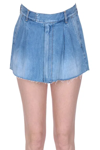 Haikure Sandy Denim Mini Skirt In Light Denim