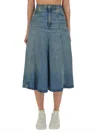 Haikure Serenity Denim Midi Skirt In Blue