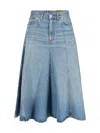 Haikure Mid Serenity Ionic Blue Skirt In Denim