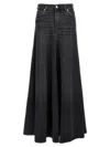 Haikure Black Denim Serenity Long Skirt
