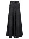 Haikure Black Denim Serenity Long Skirt
