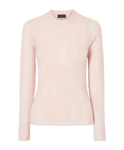 Haikure Sey Cable-knit Alpaca-blend Sweater In Pink