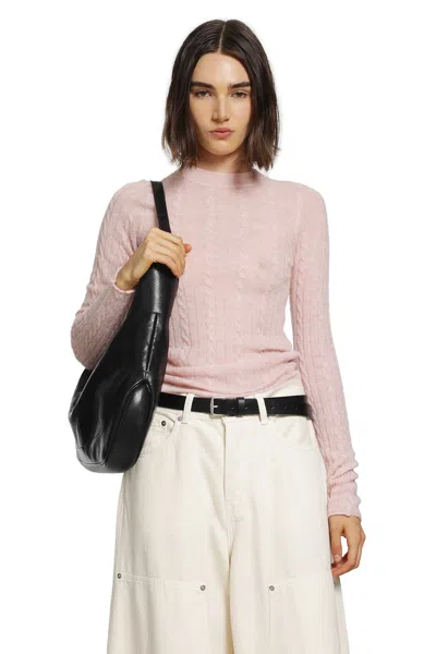 Haikure Sey Cable-knit Alpaca-blend Sweater In Pink