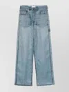 Haikure Sheer Overlay Wide-leg Trousers In Blue