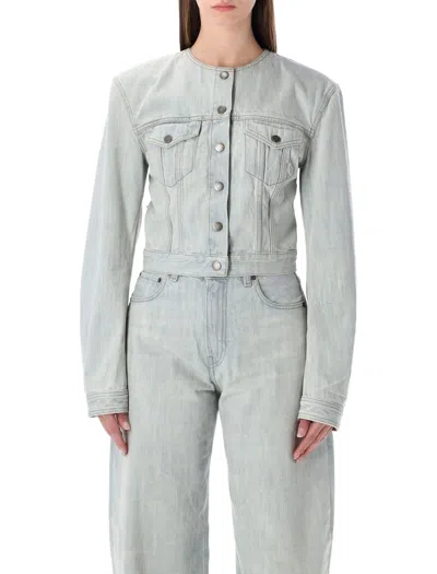 Haikure Shirley Jacket Chest Pockets Fitted Waist In Blue