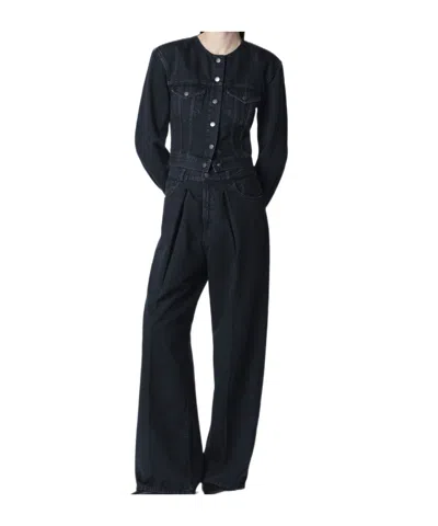Haikure Shirley Bull 44 Buttoned Cropped Jacket In Gray