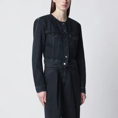 Haikure Shirley Bull 44 Buttoned Cropped Jacket In Gray