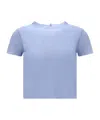 Haikure Silhouette Enhancing Crew Neck T-shirt In Blue